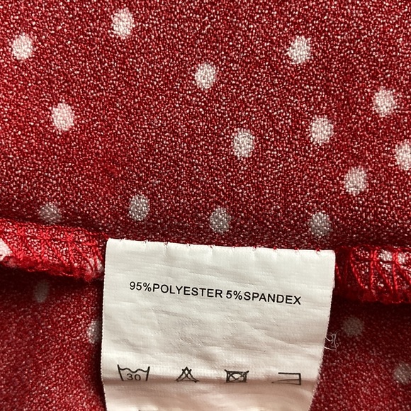 Wrap-Around Red Polka Dot Dress - Picture 10 of 11